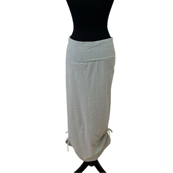 Rip Curl Come Along Convertable Stripe Green Gray Maxi Skirt/Dress - Picture 3 of 6